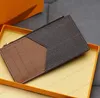 Top quality Genuine Leather Holder Luxurys Designers Fashion handbag Men Women's COIN CARD Holders Black Lambskin Mini Wallet218i