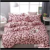 Funbaky 4Pcsset 200X230Cm Simple Style Geometric Pattern Comforter Cotton Duvet Cover Set Bed Linen Home Textile 5Ohir Avnoq