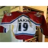 Vin374040Vintage 1996 Stanley Cup Joe Sakic Colorado Avalanche Camisas de hóquei bordadas brancas Personalize qualquer nome e camisa de dígito