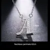 Hängsmycke Halsband Custom Initial Letters Kedja Hängsmycken Kvinnors Zircon Hip Hop Smycken Med Guldfärg Kubansk Party Bröllopsgåvor