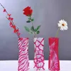 nouveau Creative Clair PVC Vases En Plastique Sac À Eau Écologique Pliable Fleur Vase Réutilisable Maison De Noce Décoration EWD6739