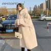 Vinter Kvinnor Parka Faux Fur Coat Plus Size Loose Long Overcoat Kvinna Hooded Jacka 2021 Fashion Warm Outwear Tjock Oversize Y0829