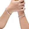 Glitter Single Row Rhinestone Bracelet Bangle Banquet Party Wedding For Women Men Gold Jewelry Gift Link Chain