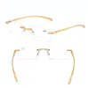 Sunglasses Women Men Rectangle Rimless Al-mg Ultralight Bifocal Reading Glasses +0.75 +1 +1.25 +1.5 +1.75 +2 +2.25 +2.5 +2.75 +3 To +4