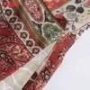 Kvinnor Vintage Print Casual Long Kimono Coat Kvinna Sashes Chic Open Stitching Beach Toppar 5Z108 210416