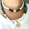 MG0992 New Design Buddhist Mala Bracelet Meditation Yoga 108 Mala Lotus Charm Bracelet 6 mm Howlite Apatite Gemstone Jewelry