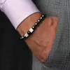 Bedelarmbanden 2021 ontwerp mannen armband mode zilveren hematiet luxe tijger eye kralen sieraden mannelijke cadeau pulseira