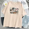 Kobiety T Shirt Cartoon The Wave Marka T-shirt Casual Harajuku Krótki Rękaw Hip Hop Womens Topy Ukiyoe Sushi Tee Odzież