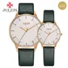 2022Julius腕時計男性シンプルレザーウォッチスタイリッシュな薄い腕時計の時計ブランドラグジュアリーデザイナー2017新しいビジネスクォーツ時計UHR JA-957