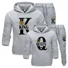 Fashion Lover Couple Sportwear Set KING QUEEN Printed Hooded Clothes 2PCS Hoodie and Pants Plus Size Hoodie 211220