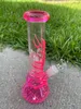 2022 25 cm 10 inch Premium Multi Color Glow in the Dark Pink Hookah Water Pipe Bong Glass Bongs met 18mm Downstam and Bowl