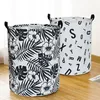 40*50cm Pattern Foldable Large Laundry Baskets Hamper Dirty Cloth Storage Washing Bin Collapsible Canvas Laundry Basket BBA13138