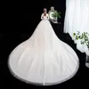 Main wedding dress 2022 autumn and winter new bridal dress long-sleeved big tail luxury forest fantasy princess