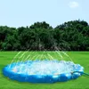 170cm Kids Sprinkler Pad Mat Children Summer Outdoor Water Splash Play Mat Lawn Inflatable Sprinkler Cushion Toy 210724