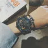 Relógios de pulso personalizados homens grandes e americanos tendência de fuso horário duplo com calendário