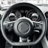 Housse de volant de voiture en daim noir cousu à la main bricolage pour Audi A3 S3 8P Sportback 2008-2012 R8 TT TTS 8J 2006-20142211