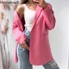 Mozuleva 2021 Chic Loose Light Women Blazer Spring Summer Single Buttons Female Oversized Suit Jacket Full Sleeve Outwear X0721