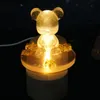 Resin art à la main Mini Mini LED Wood Night Light Affichage Base d'affichage de lampe en bois Round Bases Resins Ornement Stand DIY Crafts281l