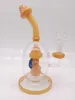 8Inch Hukahnform Glas Bong-Pilz Perc Bong-Waterpipe einzigartige Raucherpfeife mit 14-mm-Schüssel