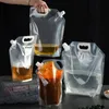 200 stks / partij Transparant Plastic Spuit Pocket Juice Wijn Melk Koffie Vloeistof Verpakking Tas Drankzak Voedsel Materiaal Opbergtas