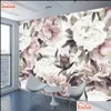 Wall Stickers Home Décor & Garden Retro Rose 3D Po Wallpapers For Living Room Papers Decor Paper Mural Wallpaper Walls Rolls Floral Papel De