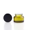 15g 30g 50g Marrón Verde Frasco de vidrio vacío Botella con tapas negras Envases cosméticos Cuidado de la piel Crema para ojos Frascos Olla Botellas recargables SN5451