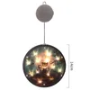 Juldekorationer Lantern Halloween Dekoration Skräck Rolig fönster LED Batteri Hängande lampa Pumpa Ghost Star Light String