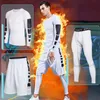 Men gym Fitness clothing 3 pcs sportswear male gym running sets basketball jerseys training suit Factory price expert design Quality Latest Style Original Status