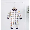 Baby Boy Romper born Cartoon Jumpsuit Long Sleeves Infant Boutique Clothes Toddler Soft Cotton Pajamasajamas 210615