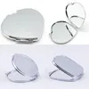 DIY make-up spiegels ijzer 2 gezicht sublimatie blanco vergulde aluminium plaat meisje gift cosmetische compacte spiegel draagbare decoratie rh7329