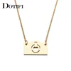 Dotifi Roestvrijstalen ketting voor vrouwen Lover's Gold and Silver Color Camera Hanger Maxi Ketting Choker G1206