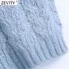Kvinnor Fashion V Neck Solid Crochet Twist Knitting Sweater Kvinna Ärmlös Casual Slim Vest Chic Pullovers Tops S606 210416