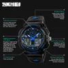 SKMEI Men Sports Quartz Watches Fashion Outdoor Man Clock Watch 2 Time Waterproof Digital Men Top Wristwatch reloj hombre 1270 X0524