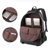 Black Fashion Men Leather Backpack School Bags for Teenager Boys 15.6 Inch Laptop Backpacks Mochila Masculina High Quality 202211