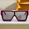 Mens Purple Cyclone Solglasögon Z1641E Classic Designer Man Solglasögon Tjock Frame Nos Bridge Decorative Crystal Flower Personalit182U