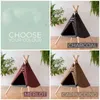 ZK30 Pet Teepee Dog Cat Bed Lona blanca Linda casa-Carpas lavables portátiles para gato Cachorro Gatito 211111