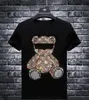 Anime Hotdrill Cool t-shirt strass hommes à manches courtes été hauts t-shirt mode masculine 736 537