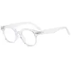 Enkla ovala mode solglasögon ram runda ögon ljus plast solid optiska ramar med tydliga linser unisex design för män kvinnor 5 färger grossist