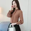 Herfst lente tops vrouwen mode dames lange mouwen shirts casual chiffon blouse werkkleding kantoor blusas femininas 210518