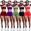 Nouveau costume de jogging pour femmes Survêtements d'été débardeur noir + short en cours d'exécution ensemble deux pièces tenues de grande taille vêtements de fitness yoga vêtements de sport décontractés DHL 4944