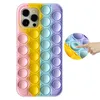 Чехол для телефона пузырьки рецензирует напряжение Fidget игрушки Push силиконовый чехол против стресса iPhone 12 11 Pro Max Girl защитная крышка