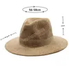 Frauen Männer Hut Filz Fedora Hüte Fedoras Weibliche Männliche Chenille Strickweite Brand Kappe Frau Mann Jazz Panama Caps 2021 Herbst Winter