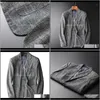 Abiti Blazer Abbigliamento uomo Abbigliamento Drop Delivery 2021 Minglu Uomo Casual Estate Sottile Plus Size 4Xl Slim Fit Blazer grigio Uomo in cotone e lino