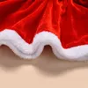 Baby toddler flickor jul kostym kläder uppsättningar en storlek kostym för 0-24m lilla barn tjejer santa cosplay bär jul 211122