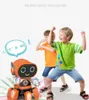 Brinquedos de estimação eletrônicos Dançando robô de aço hexapod elétrico com luz de cor e brinquedos de música para crianças meninos