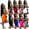 Verão Mulheres Tracksuits Sexy Curto Duas Peças Calças Set Outfits Lady Jogger Ternos Suspensórios Tops Suit Plus Size Roupas