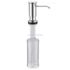 Bagnolux F048C de Alta Qualidade Deck Montado Sofilo Soap Dispenser Chrome Incluído Bomba Plástica Cabeça PE Clear Garrafa 211206