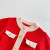 Maglieria per neonato Completo per bambina Giacca a maniche lunghe in cardigan Set di vestiti per neonato Set body in maglia 0-3 anni (venduto separatamente) 210413