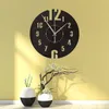 Horloges murales Simple rond mode créatif acrylique autocollants décoration de la maison miroir salon chambre horloge