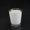 1.5oz sublimering skott glas 144st per kartong vit blank vin glasögon gyllene kant kopp värmeöverföring dricka muggar med luft A12